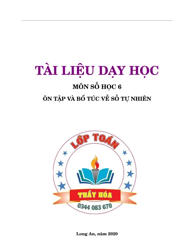Bài tập ôn tập và bổ túc về số tự nhiên - THCS.TOANMATH.com