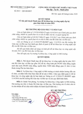 Nghiên cứu giáo dục 2020-2022