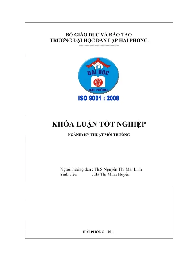 HIỆN TRẠNG QUẢN LÝ CHẤT THẢI RẮN ĐÔ THỊ HẢI PHÕNG