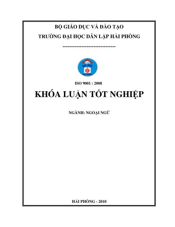 A STUDY ON THE TRANSLATION OF ACCOUNTING TERMS FROM ENGLISH INTO VIETNAMESE