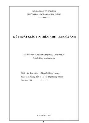 Giấu tin trên k-LSB: Ứng dụng trong ảnh
