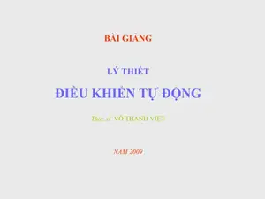 Thiết kế hệ thống điều khiển tự động