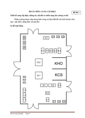 Mặt bằng & Phụ tải phân xưởng