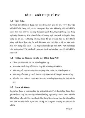 PLC: Giới thiệu và Ứng dụng