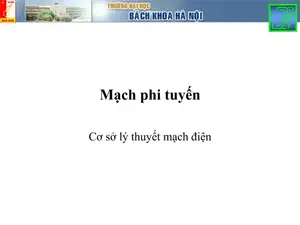 Mạch Điện Phi Tuyến: Đặc Tính & Ứng Dụng