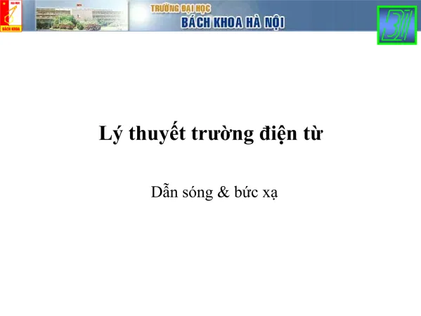 Dẫn sóng & bức xạ
