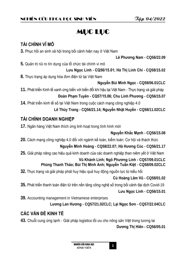 TÀI CHÍNH VĨ MÔ