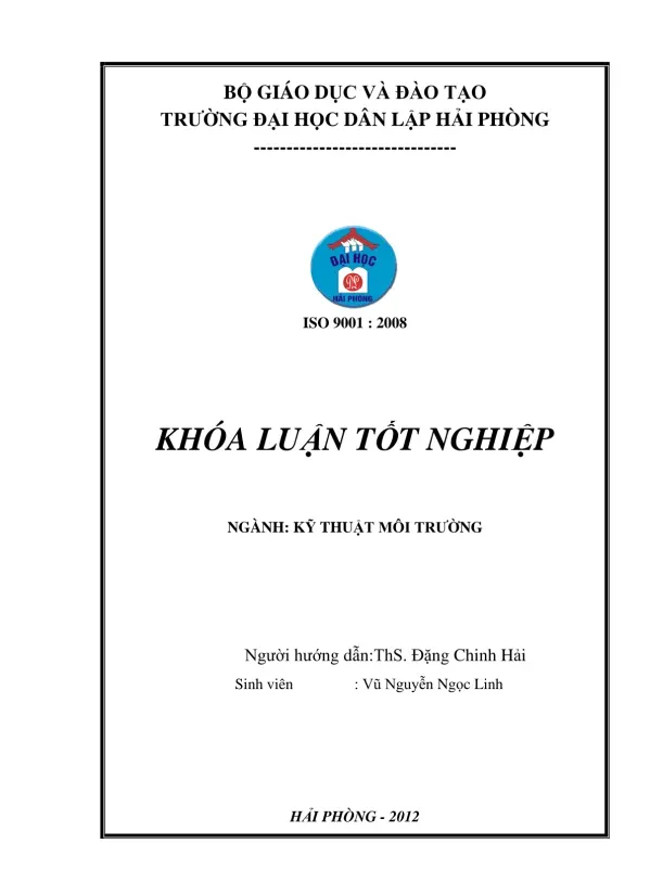 KHẢO SÁT HIỆN TRẠNG MÔI TRƢỜNG VÀ ĐỀ XUẤT GIẢI PHÁP TÁCH LOẠI DẦU CÓ TRONG NƢỚC THẢI CÔNG TY CỔ PHẦN NHỰA THIẾU NIÊN