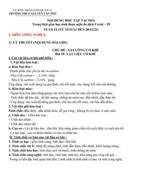 Vật liệu cơ khí 8: Bài tập