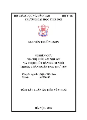 SANS và Chọc Hút Ung Thư Tụy