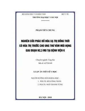 Hóa xạ trị ung thư vòm mũi họng