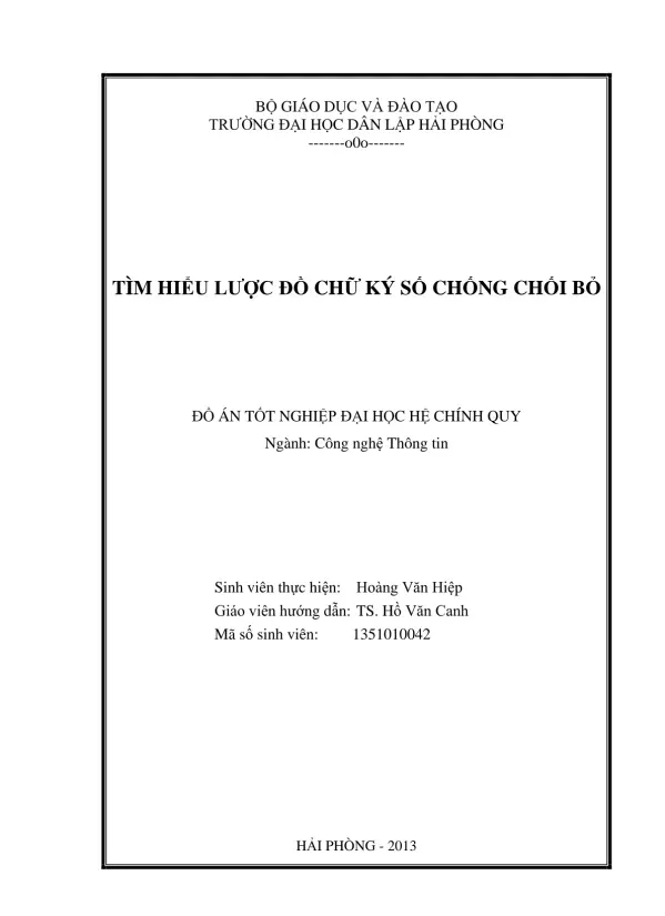CHƢƠNG 2: CHỮ KÝ SỐ