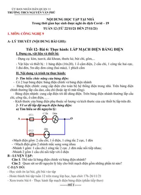 Lắp mạch điện bảng điện