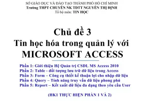 Microsoft Access: Quản lý CSDL