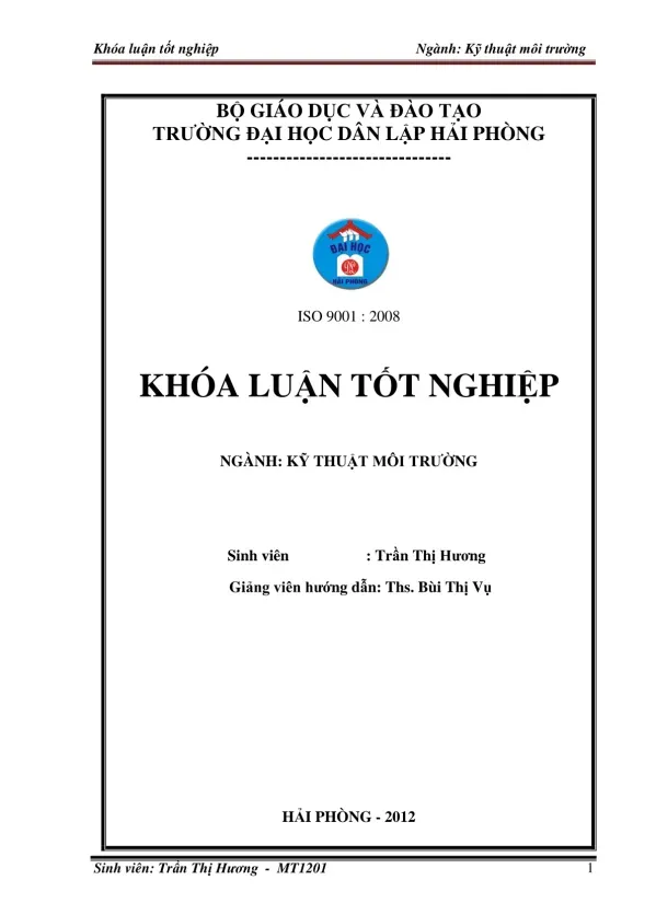 Đánh giá hiện trạng quản lý chất thải rắn sinh hoạt tại thành phố Hải Dương