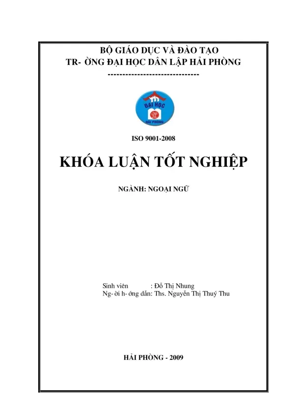 A study on euphemism used in expressing the death in English and Vietnamese