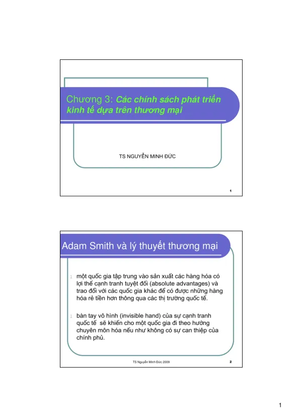 Adam Smith và lý thuyết thương mại