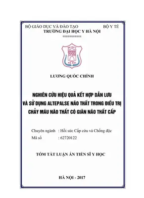 Kết hợp dẫn lưu & Alteplase điều trị chảy máu não thất