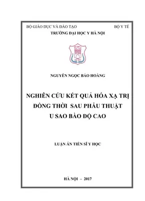 Hóa xạ trị u não: Kết quả nghiên cứu