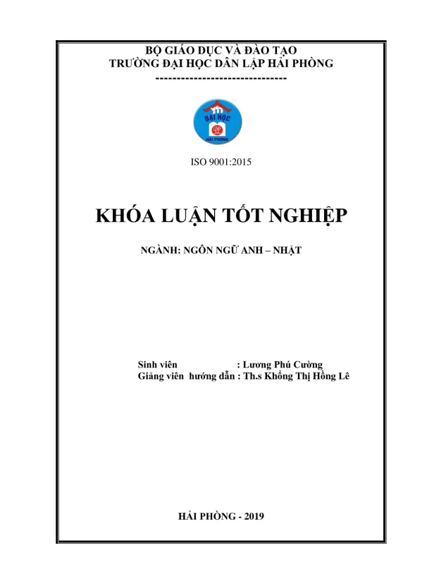 NHIỆM VỤ ĐỀ TÀI TỐT NGHIỆP