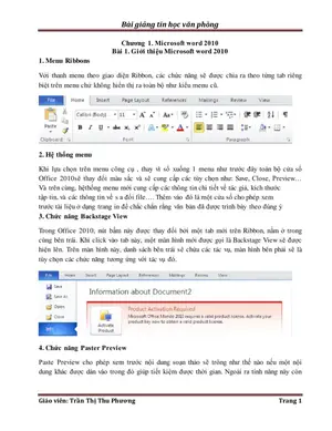 Hướng dẫn MS Word 2010
